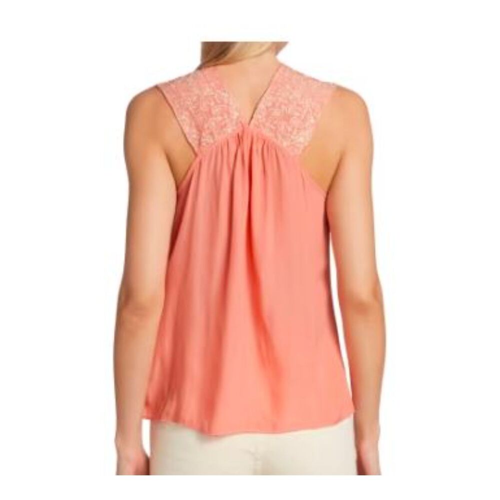 Ramy Brook Darby Embriodered Tank Top Coral Peach NWT 295 Sz S - Picture 5 of 13